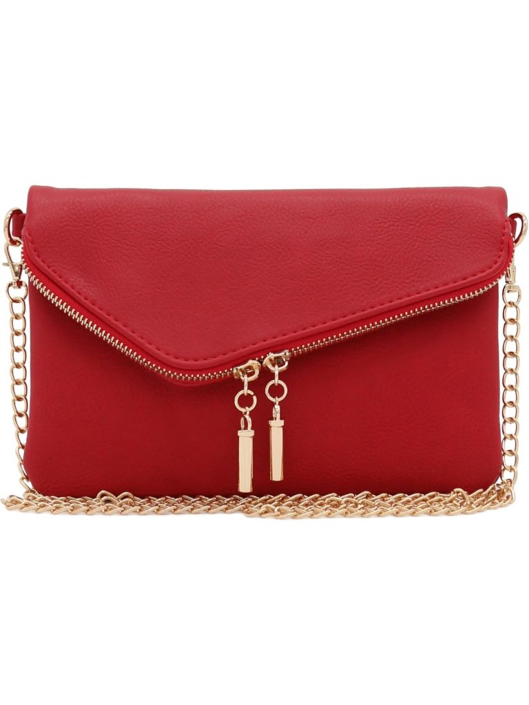 Chic Envelope Wristlet Clutch Crossbody Bag With Stylish Chain Strap